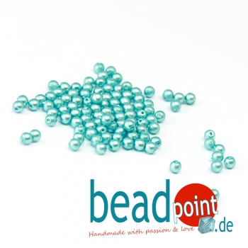 Matted 3 mm Turquoise Satin  150 St