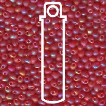 Drop Miyuki 3,4mm transp red AB mat 25gr