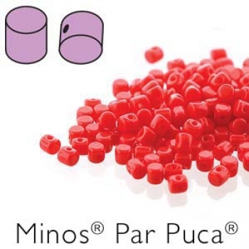 Minos 2,5x3mm opaque coral red 7gr