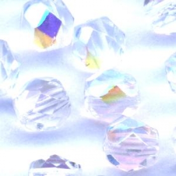 Glasschliffperle bedampft kristall AB 3 mm 100 St