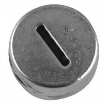 Metallperle Buchstabe I altplatin 7 mm 1 St