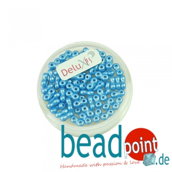 Infinity Beads DeluXes aqua 3x6 mm ca. 70 St. = 5,5 gr.