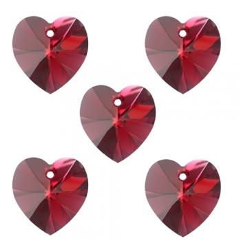 Swarovski Crystal Scarlet Herz 10,3x10mm 5 Stück