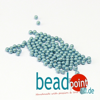 Pearl Shell 3 mm Silver Blue  150 St