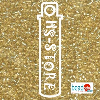 11/0 SEED BEAD-APRX 23GMS SILVER LINED PALE GOLD