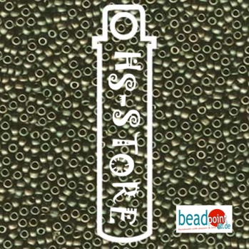 11/0 SEED BEAD-APX 23.5GM MATTE OLIVE IRIS