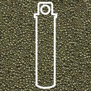 Seedbead 15/0 Miyuki met. olive gold mat. 8,2gr.