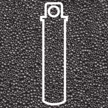 Seedbead 15/0 Miyuki dk grey mat. 8,2gr.