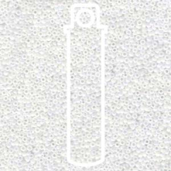 Seedbead 15/0 Miyuki white pearl AB 8,2gr.