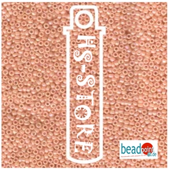 15/0 ROUND MIYUKI OPAQUE PEACH LSTR-APX 8.2GM