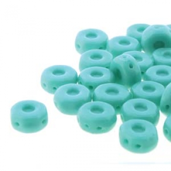 OCTO 8X4MM 3HL COIN TURQ GREEN 25 PC