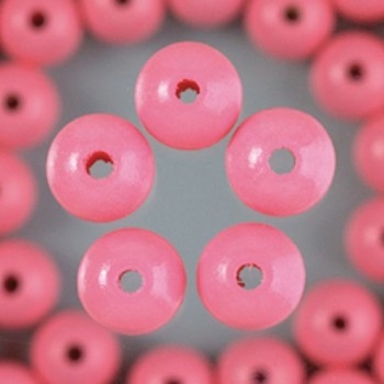 Holzperlen 10 mm 53 Stk. rosa