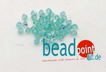 MC Bead 451 Bicone 3mm caribbean Sea AB 50 Stück