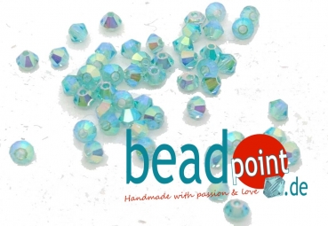 MC Bead 451 Bicone 3mm caribbean Sea AB2X 50 Stück