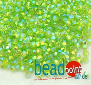 MC Bead 451 Bicone 3mm limecicle AB2X 50 Stück