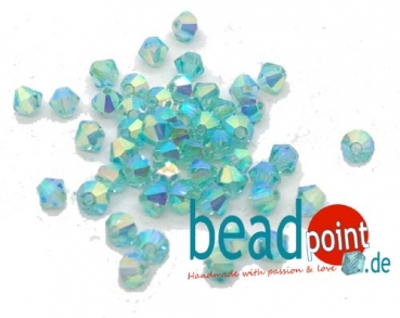 MC Bead 451 Bicone 4mm caribbean Sea AB2X 50 Stück