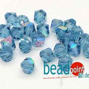 MC Bead 451 Bicone 4mm Malibu Blue AB 50 Stück