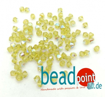 MC Bead 451 Bicone 4mm Acid yellow AB 50 Stück