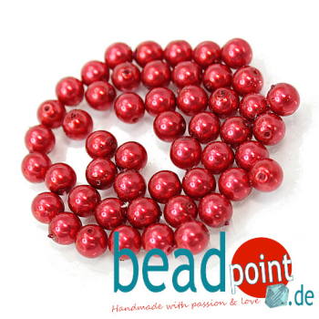 Delara Pearl 6mm christmas red 50 Stück