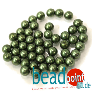 Delara Pearl 6mm olivgrün 50 Stück
