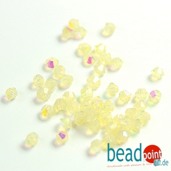 Delara MC Bead Bicone Topaz Opal AB 3mm 50 Stück