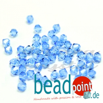 Delara MC Bead Bicone Sapphire 3mm 50 Stück
