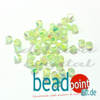 Delara MC Bead Bicone Chrysolite AB2X 3mm 50 Stück