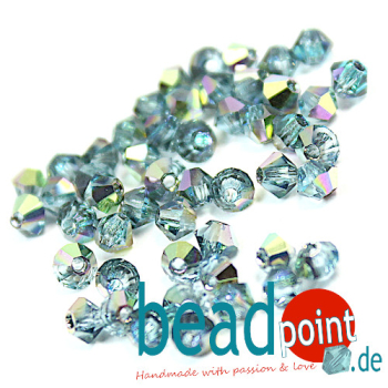 Delara MC Bead Bicone Aquamarine Sakura 3mm 50 Stk.