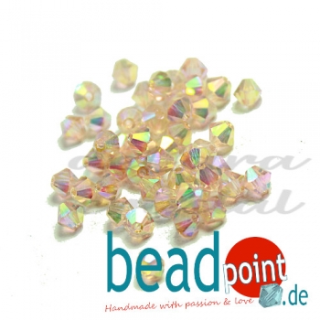 Delara MC Bead Bicone Light Peach AB2X 3mm 50 Stück
