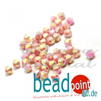 Delara MC Bead Bicone Rosanine AB2X 3mm 50 Stück
