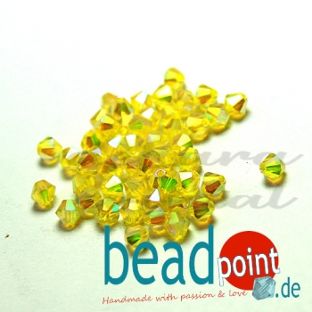 Delara MC Bead Bicone Citrine AB2X 3mm 50 Stück