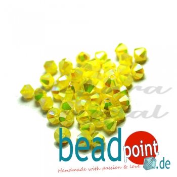 Delara MC Bead Bicone Citrine opal AB2X 3mm 50 Stück