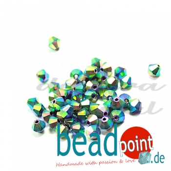 Delara MC Bead Bicone Dark Garnet AB2X 3mm 50 Stück