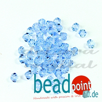 Delara MC Bead Bicone Light Sapphire 4mm 50 Stück
