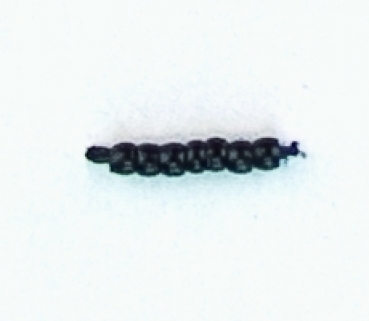 Metallquetschperlen schwarz 1,8 mm ca. 80 St. 1,1 gr.