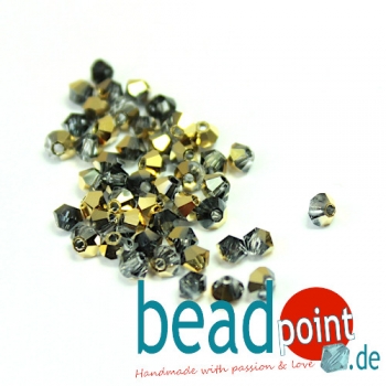 MC Bead 451 Bicone 3mm Crystal Aurum H. 50 Stück