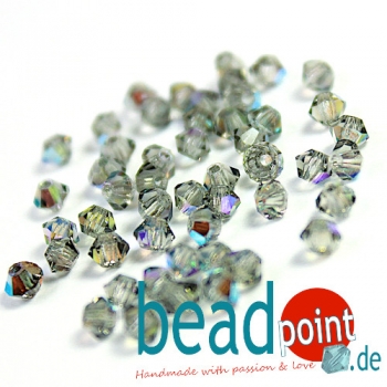 MC Bead 451 Bicone 3mm Black Diamond Glitter 50 Stück