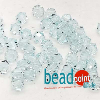 MC Bead 451 Bicone 4mm Silver Aquamarine 50 Stück