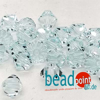 MC Bead 451 Bicone 6mm Silver Aquamarine 25 Stück