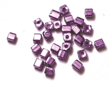Metallic-Würfel, matt, violett, 3,4 mm, Dose 15g