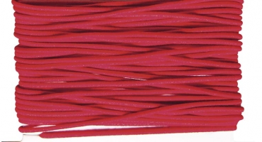 Gummifaden, 1 mm, rot, Karte 5 m