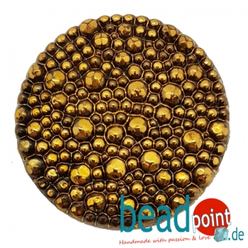 Bubble Cabochon schwarz altgold 36mm