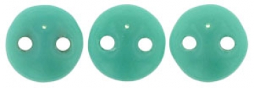 Lentil 6mm Pearl Coat Turquoise Czech Mates 50 Stück