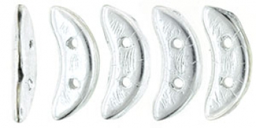 Crescent 3/10mm Silver Czech Mates 50 Stück