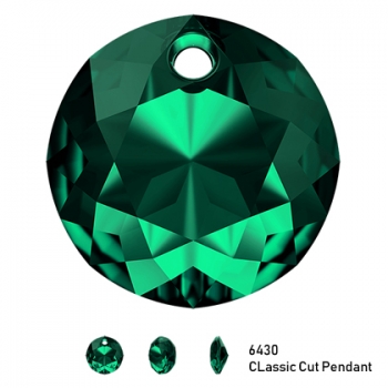 Classic Cut Pendant 6430 14mm Emerald 1 Stk.