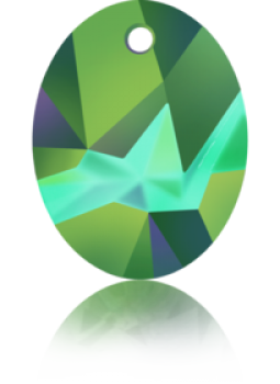 Swarovski 6911 Kaputt Oval Crystal Scarabaeus Green 26mm 1 S
