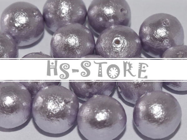 Cotton Pearl  12mm Lavender 5 Stk