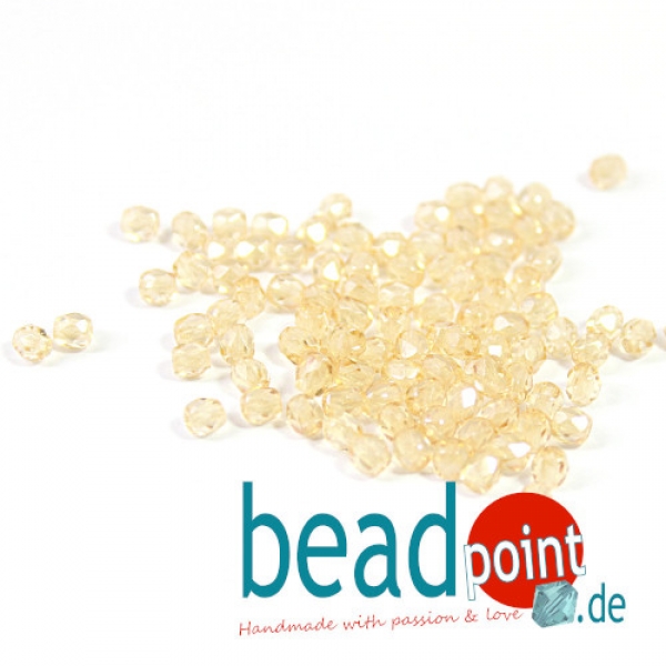 Fire polished 4mm Crystal Chamapgne Luster 100 St