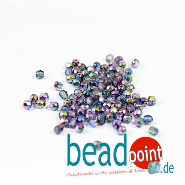 Fire polished 4mm Crystal Magic Blue 100 St