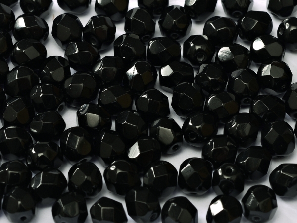 Fire polished 4mm Jet 100 St